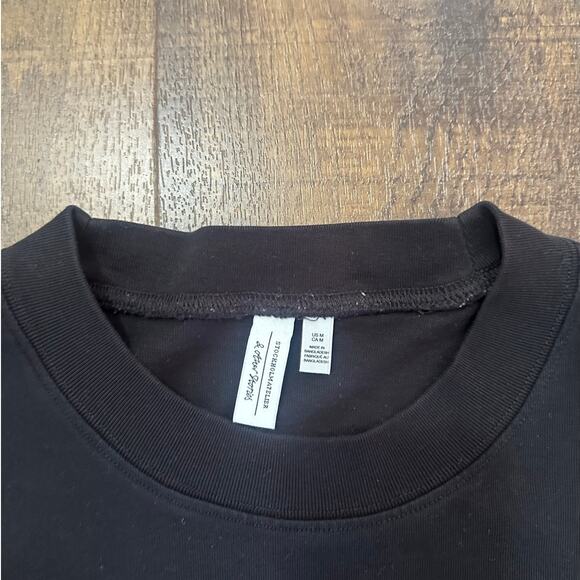 & Other Stories Black Boxy 100% Organic Cotton T-Shirt Size Medium - Picture 3 of 8